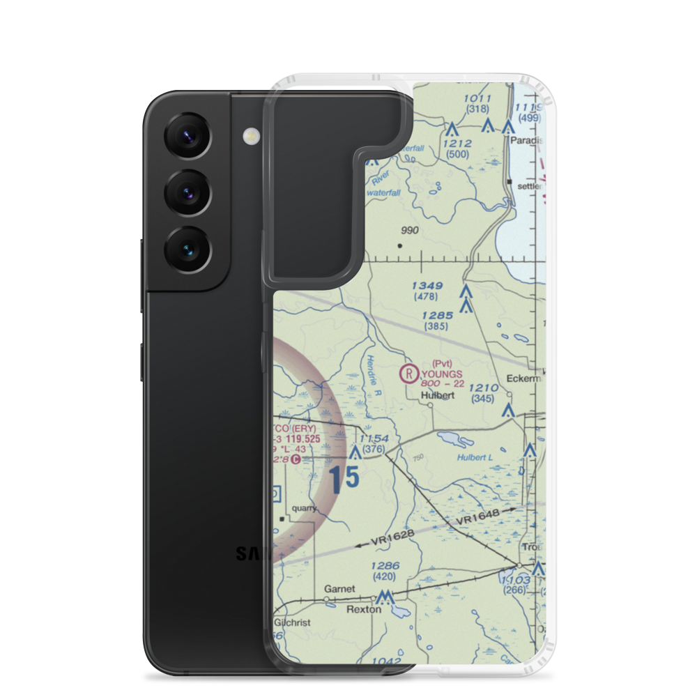 Young's Airport (0MI6) VFR Sectional Samsung Case Samsung Galaxy S22 model shown