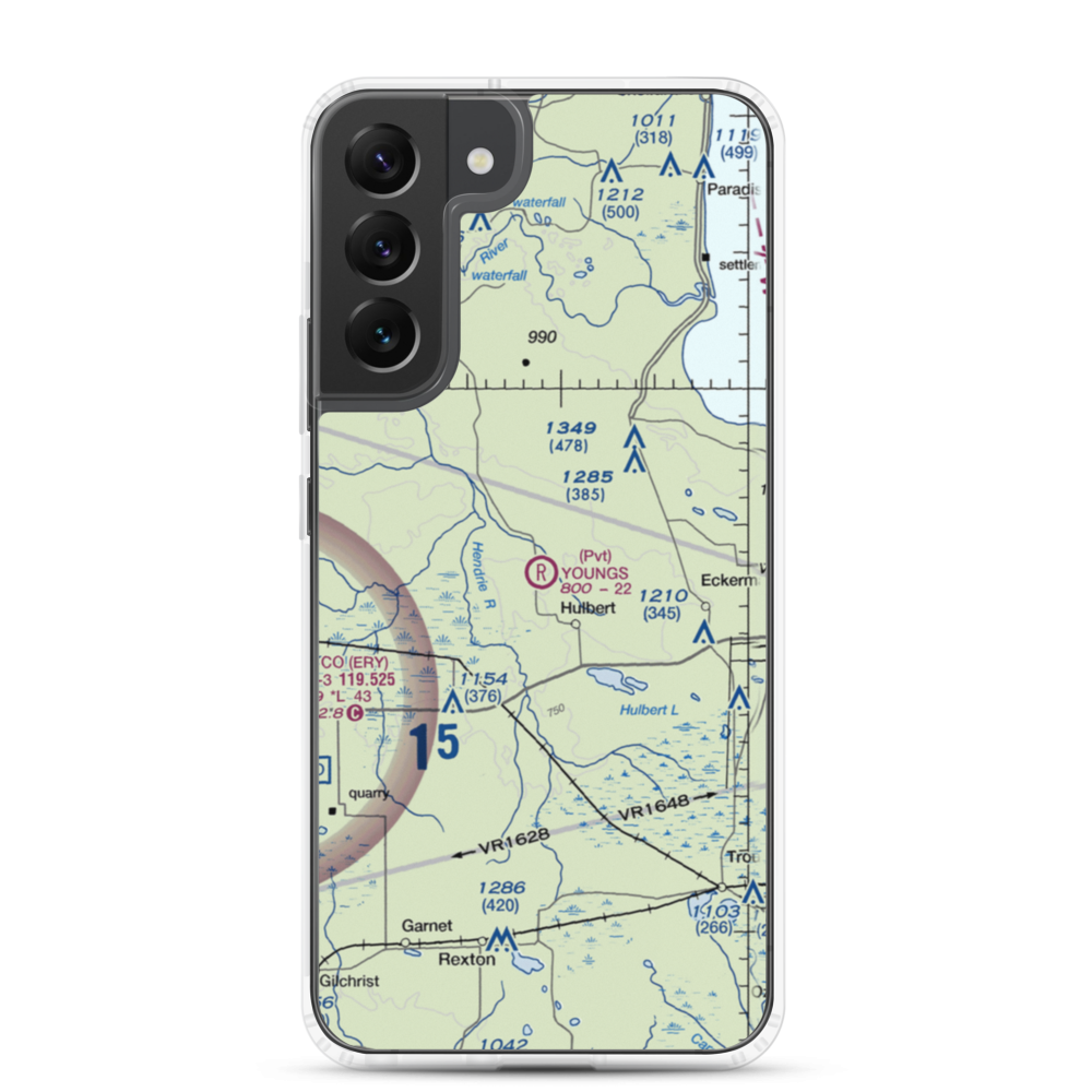 Young's Airport (0MI6) VFR Sectional Samsung Case Samsung Galaxy S22 Plus model shown