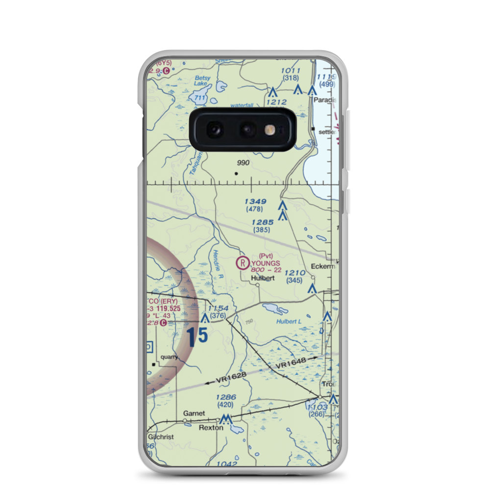 Young's Airport (0MI6) VFR Sectional Samsung Case Samsung Galaxy S10e model shown