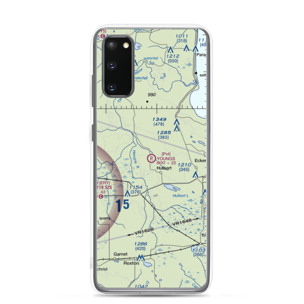 Young's Airport (0MI6) VFR Sectional Samsung Case Samsung Galaxy S20 model shown