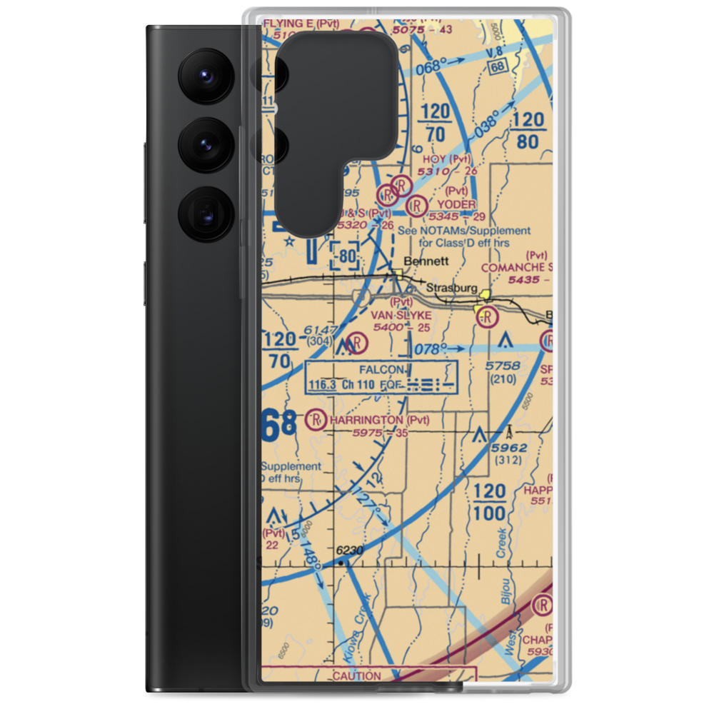 Young's Strip (87CO) VFR Sectional Samsung Case Samsung Galaxy S22 Ultra model shown