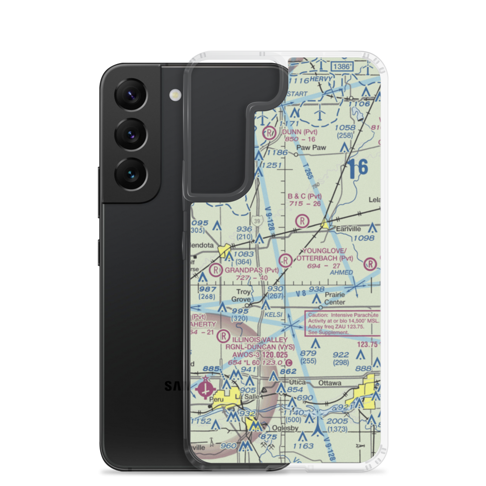 Younglove/Otterbach Airport (IL55) VFR Sectional Samsung Case Samsung Galaxy S22 model shown