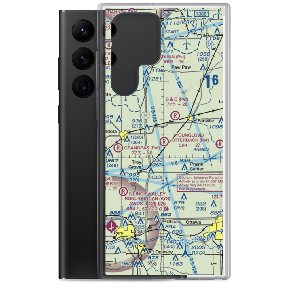 Younglove/Otterbach Airport (IL55) VFR Sectional Samsung Case Samsung Galaxy S22 Ultra model shown