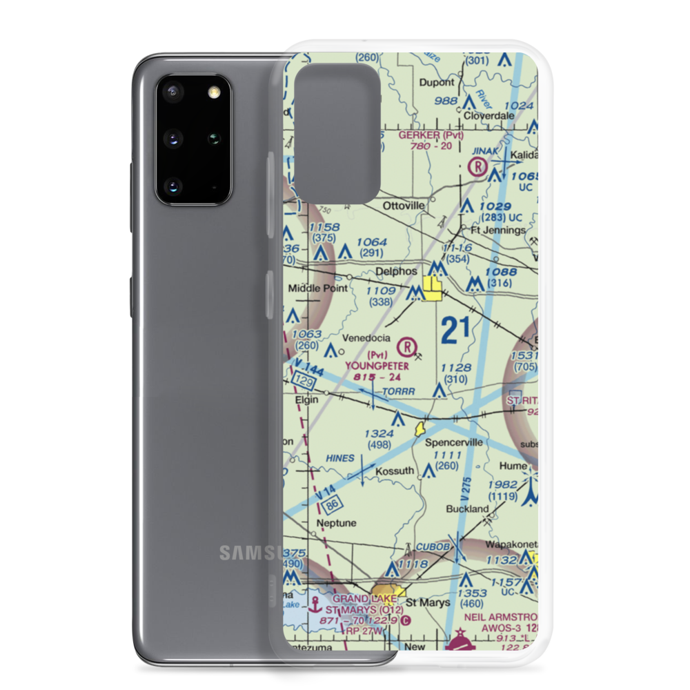Youngpeter Airport (3OH6) VFR Sectional Samsung Case Samsung Galaxy S20 Plus model shown