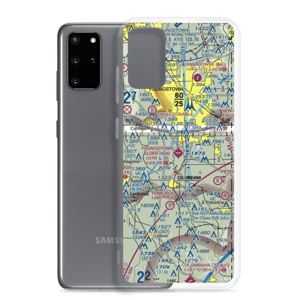 Youngstown Elser Metro Airport (4G4) VFR Sectional Samsung Case Samsung Galaxy S20 Plus model shown