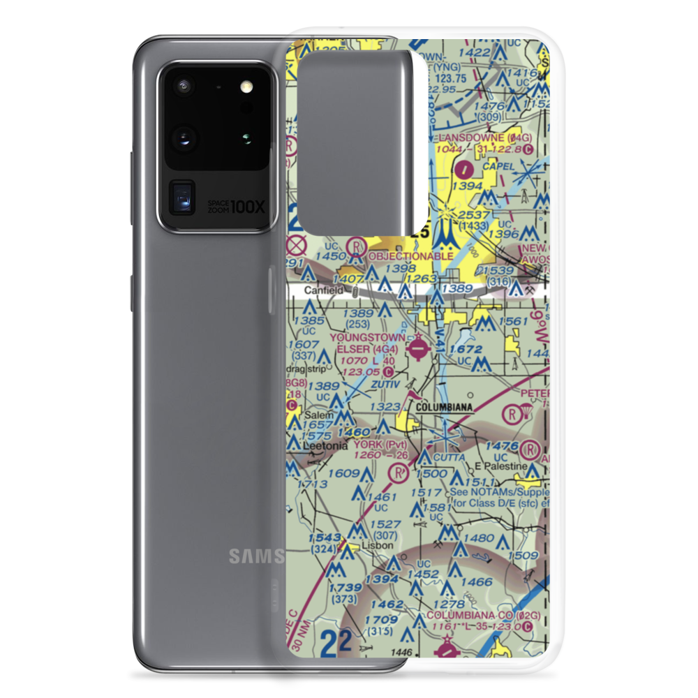 Youngstown Elser Metro Airport (4G4) VFR Sectional Samsung Case Samsung Galaxy S20 Ultra model shown