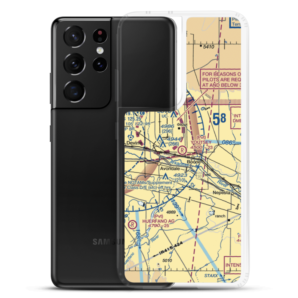 Youtsey Airport (CO09) VFR Sectional Samsung Case Samsung Galaxy S21 Ultra model shown