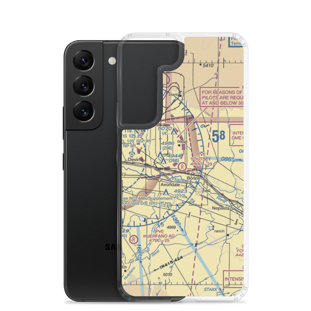 Youtsey Airport (CO09) VFR Sectional Samsung Case Samsung Galaxy S22 model shown