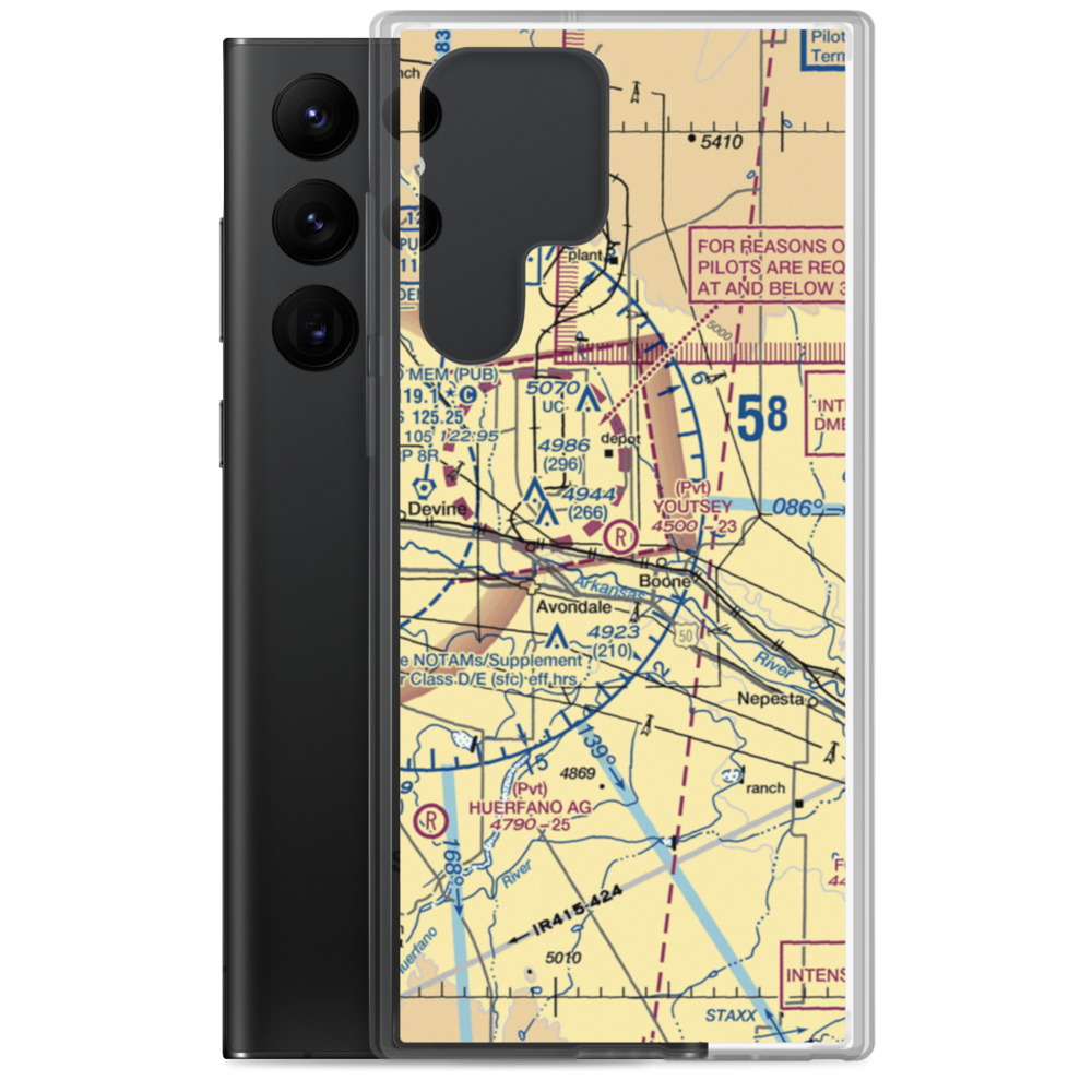 Youtsey Airport (CO09) VFR Sectional Samsung Case Samsung Galaxy S22 Ultra model shown