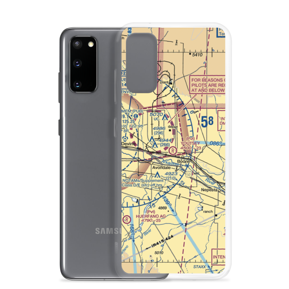 Youtsey Airport (CO09) VFR Sectional Samsung Case Samsung Galaxy S20 model shown