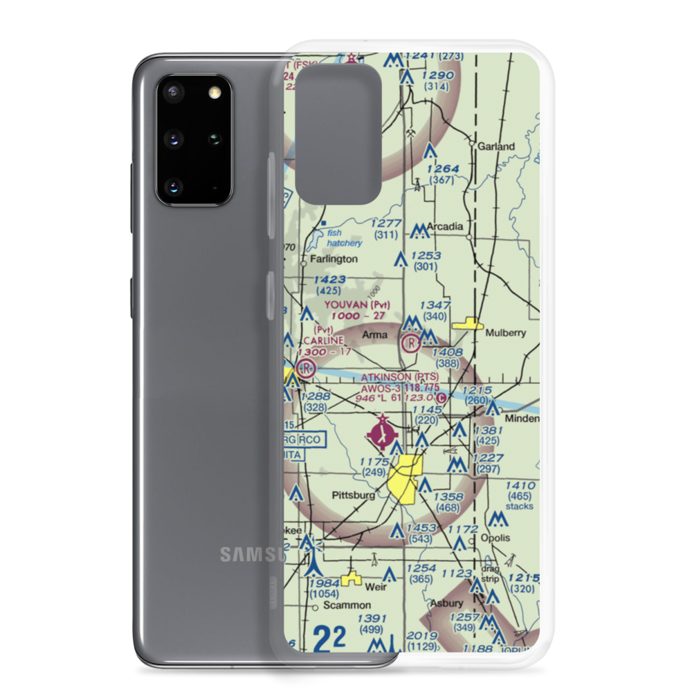 Youvan Airport (7KS3) VFR Sectional Samsung Case Samsung Galaxy S20 Plus model shown