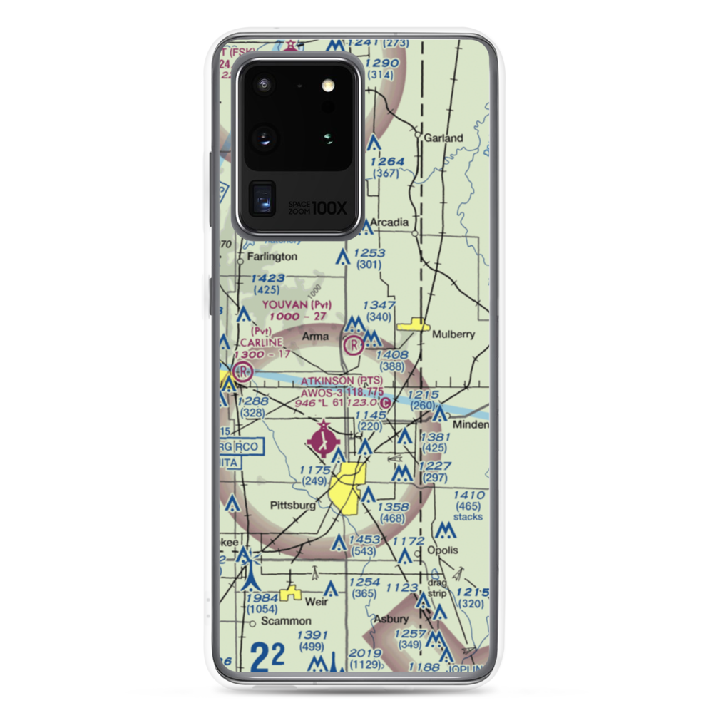 Youvan Airport (7KS3) VFR Sectional Samsung Case Samsung Galaxy S20 Ultra model shown