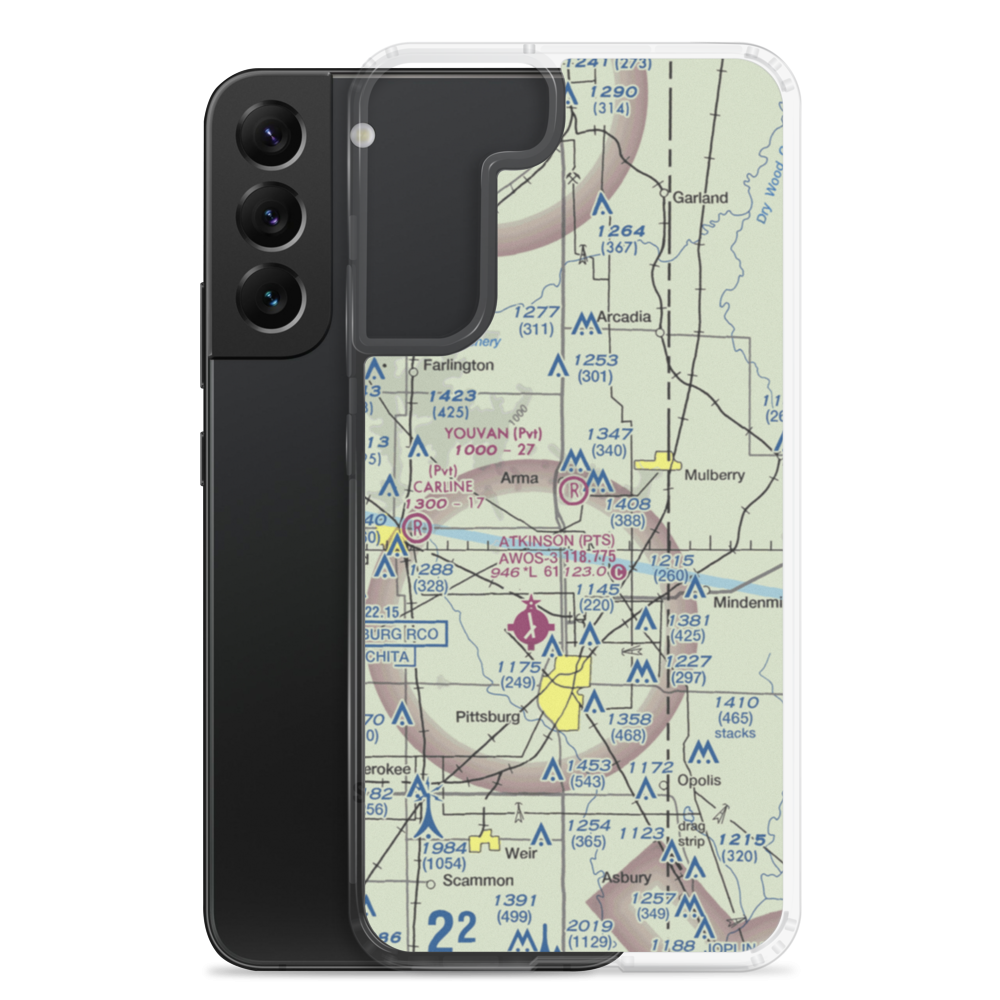 Youvan Airport (7KS3) VFR Sectional Samsung Case Samsung Galaxy S22 Plus model shown