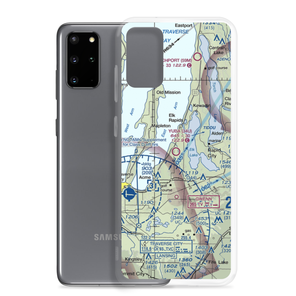 Yuba Airport (34U) VFR Sectional Samsung Case Samsung Galaxy S20 Plus model shown