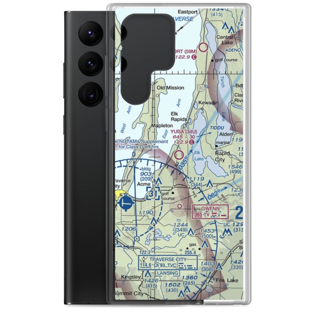 Yuba Airport (34U) VFR Sectional Samsung Case Samsung Galaxy S22 Ultra model shown