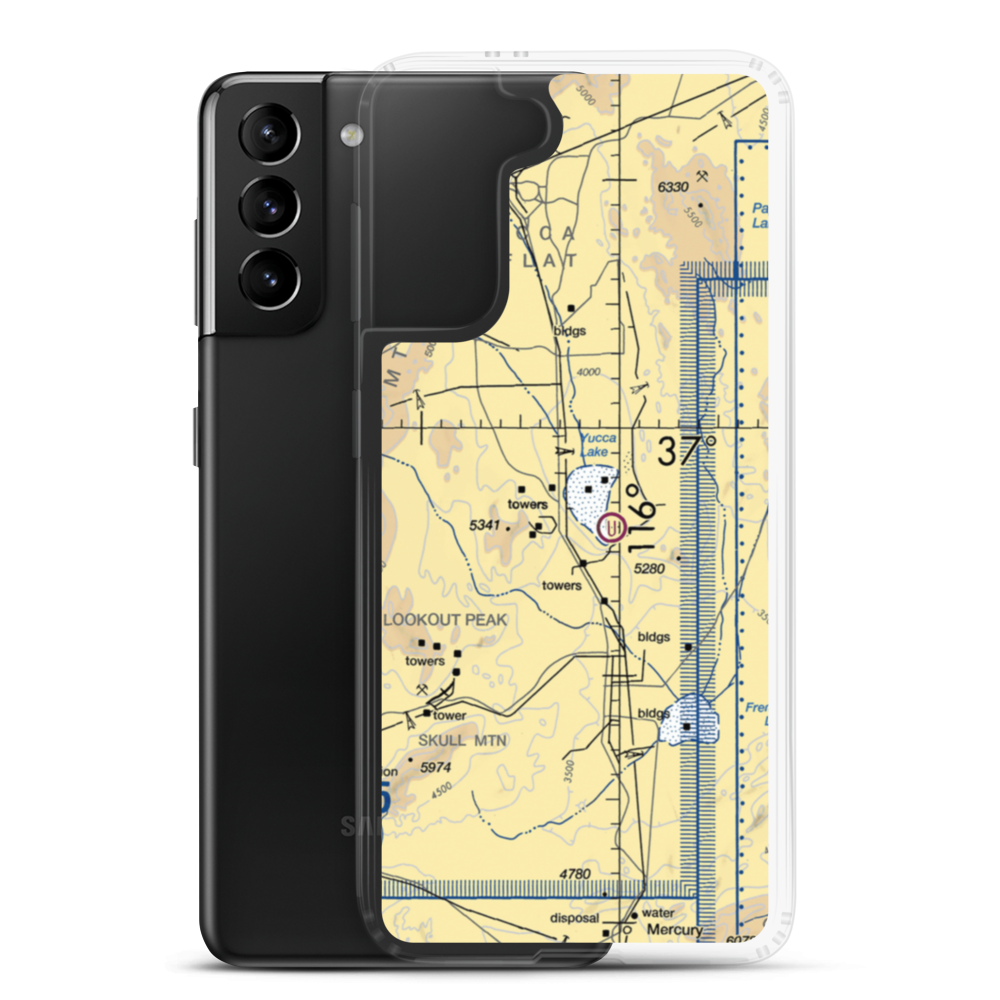 Yucca Airstrip (NV11) VFR Sectional Samsung Case Samsung Galaxy S21 Plus model shown