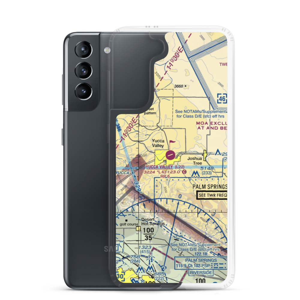 Yucca Valley Airport (L22) VFR Sectional Samsung Case Samsung Galaxy S21 model shown