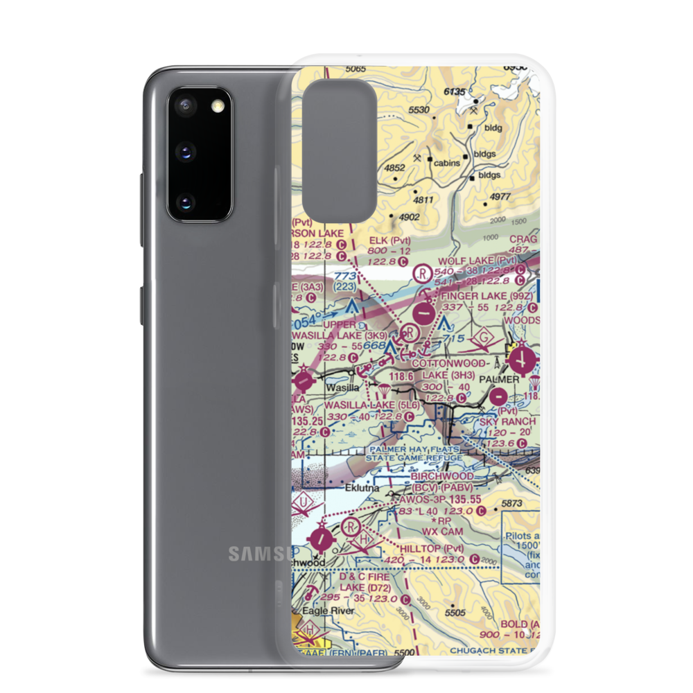 Yuknis Airport (23AK) VFR Sectional Samsung Case Samsung Galaxy S20 model shown
