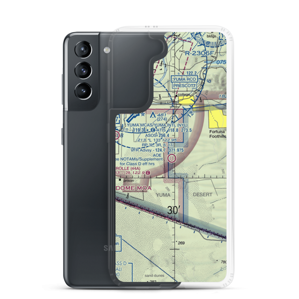 Yuma Auxiliary AAF #2 (US-0254) VFR Sectional Samsung Case Samsung Galaxy S21 model shown