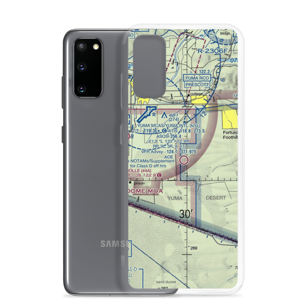 Yuma Auxiliary AAF #2 (US-0254) VFR Sectional Samsung Case Samsung Galaxy S20 model shown
