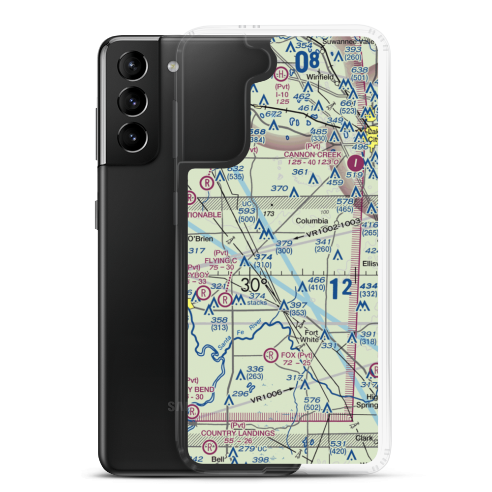 Z Ranch Airport (1FL3) VFR Sectional Samsung Case Samsung Galaxy S21 Plus model shown