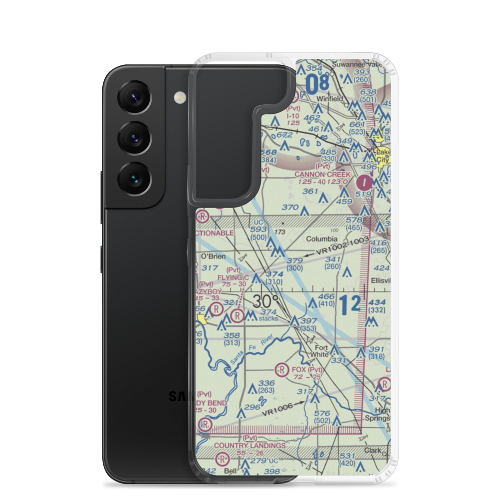 Z Ranch Airport (1FL3) VFR Sectional Samsung Case Samsung Galaxy S22 model shown