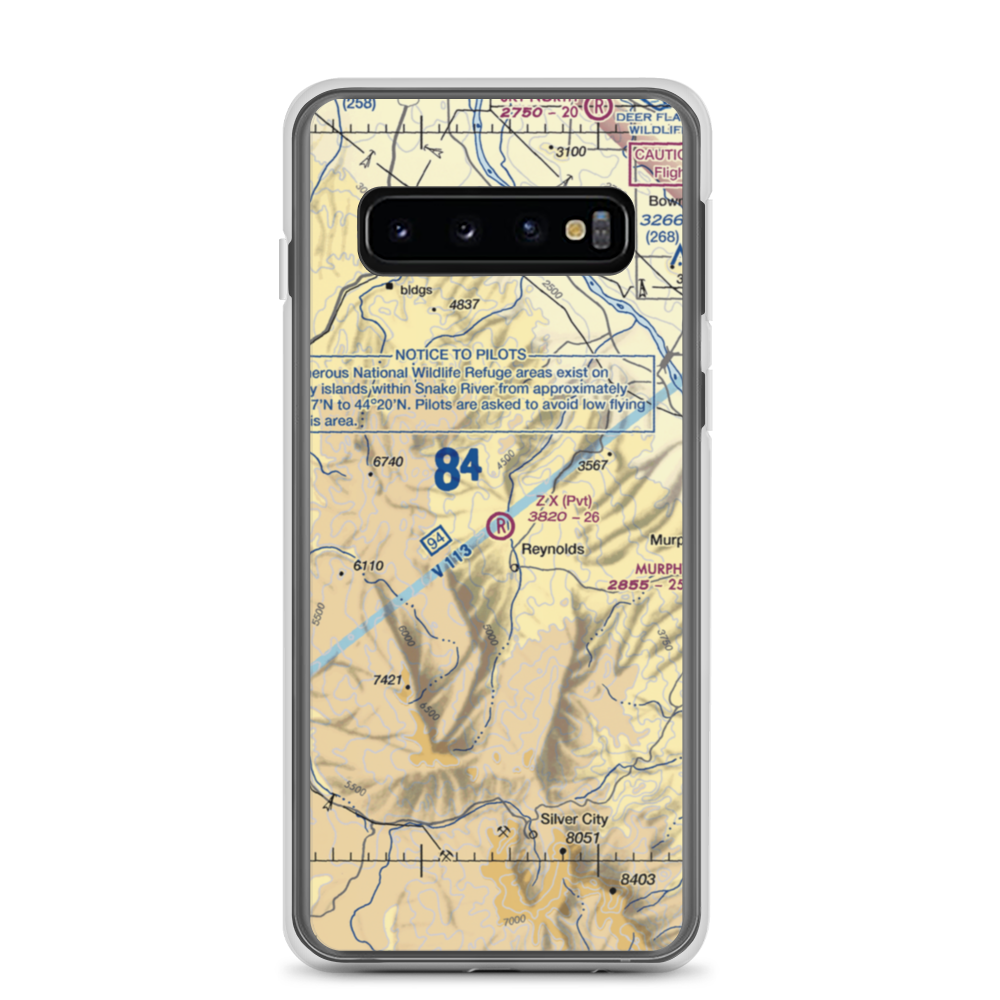 Z X Ranch Airport (0ID7) VFR Sectional Samsung Case Samsung Galaxy S10 model shown