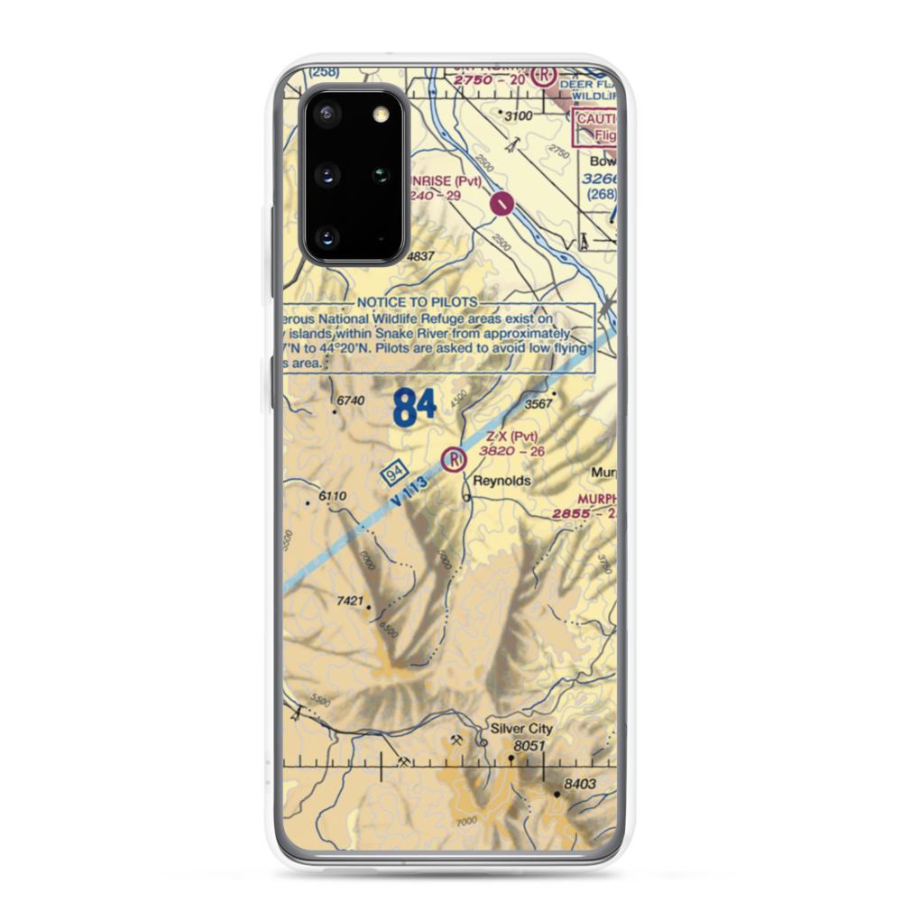 Z X Ranch Airport (0ID7) VFR Sectional Samsung Case Samsung Galaxy S20 Plus model shown