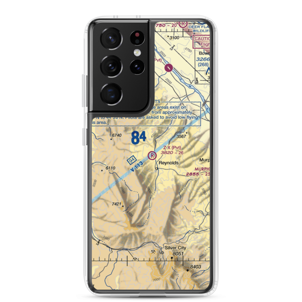 Z X Ranch Airport (0ID7) VFR Sectional Samsung Case Samsung Galaxy S21 Ultra model shown