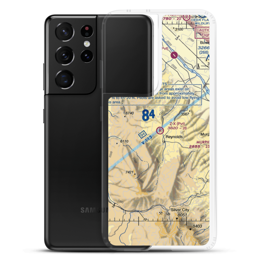 Z X Ranch Airport (0ID7) VFR Sectional Samsung Case Samsung Galaxy S21 Ultra model shown