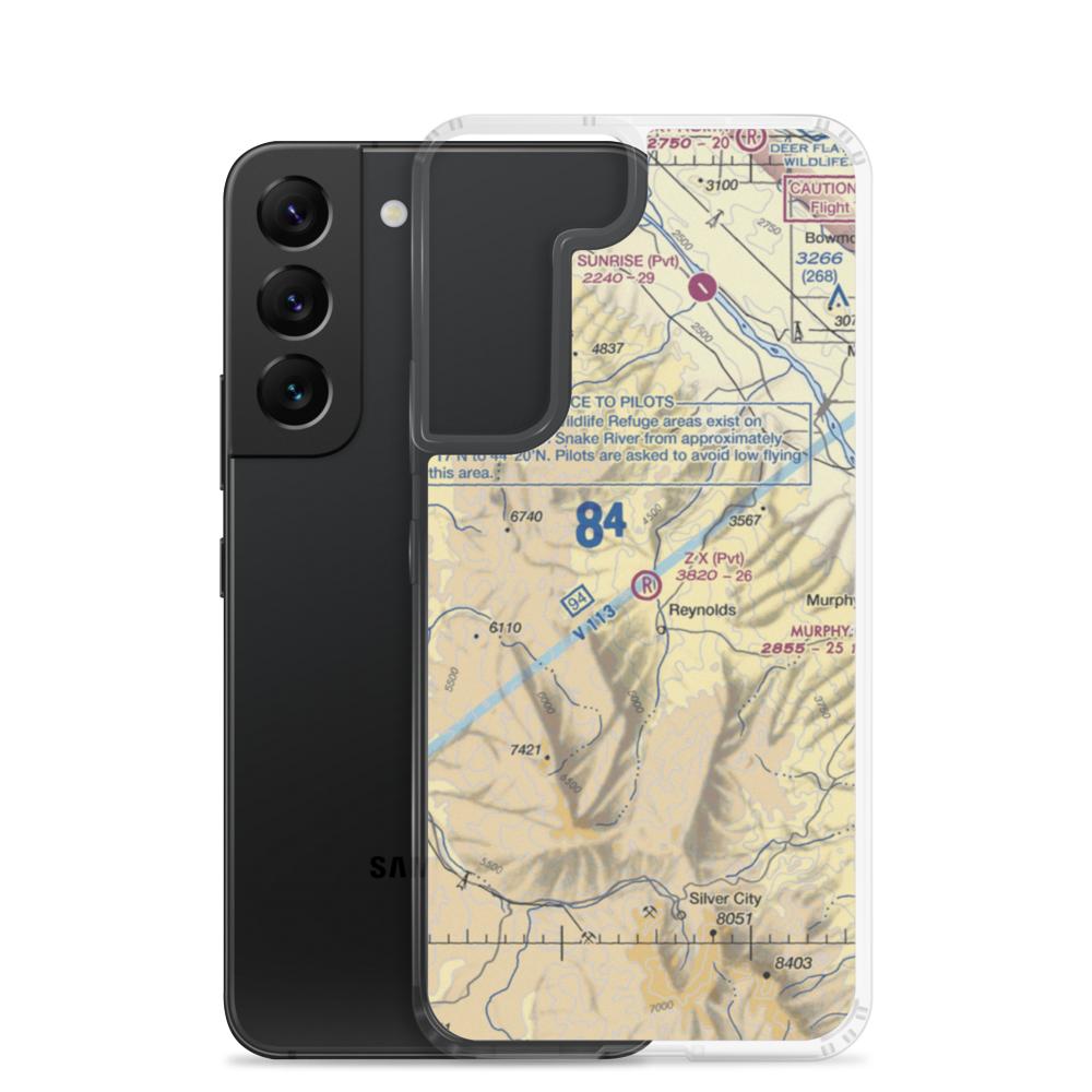 Z X Ranch Airport (0ID7) VFR Sectional Samsung Case Samsung Galaxy S22 model shown