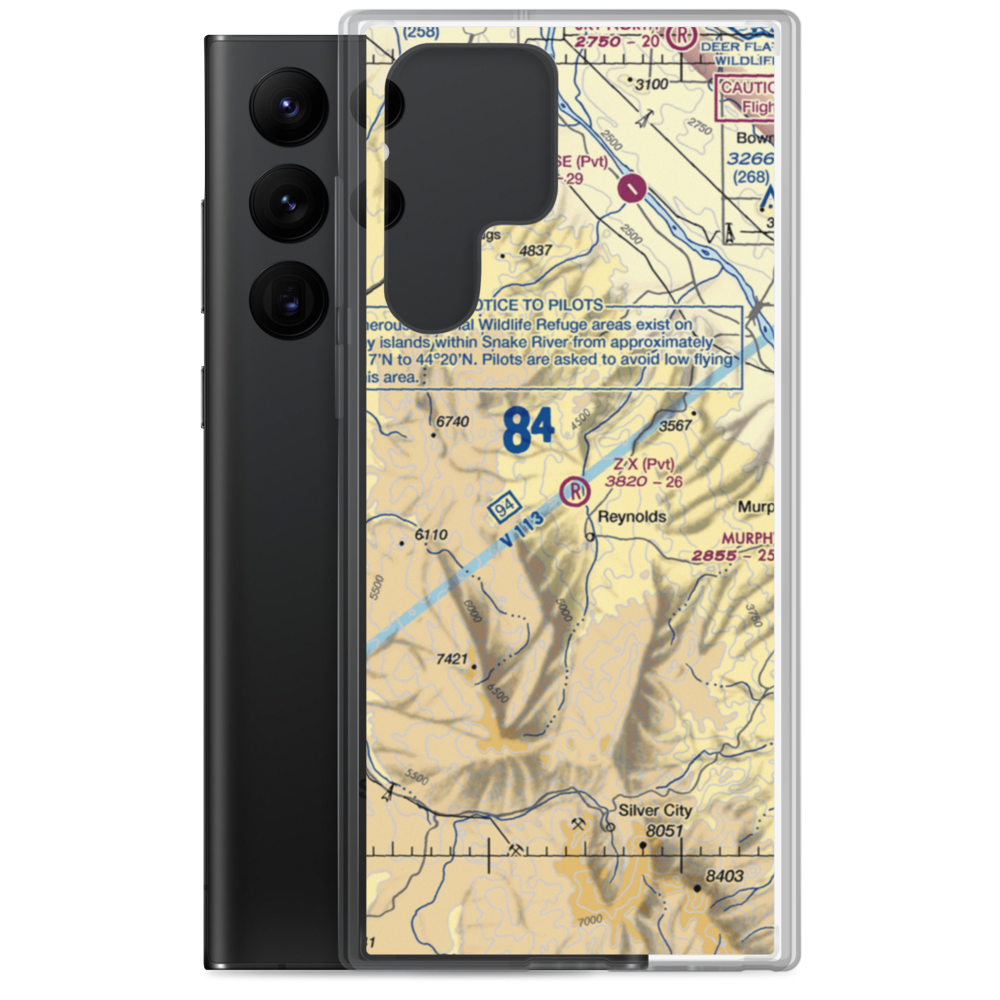 Z X Ranch Airport (0ID7) VFR Sectional Samsung Case Samsung Galaxy S22 Ultra model shown