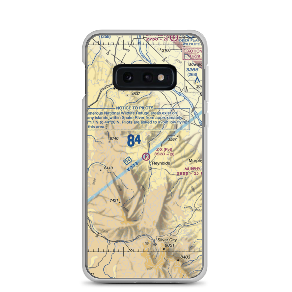 Z X Ranch Airport (0ID7) VFR Sectional Samsung Case Samsung Galaxy S10e model shown