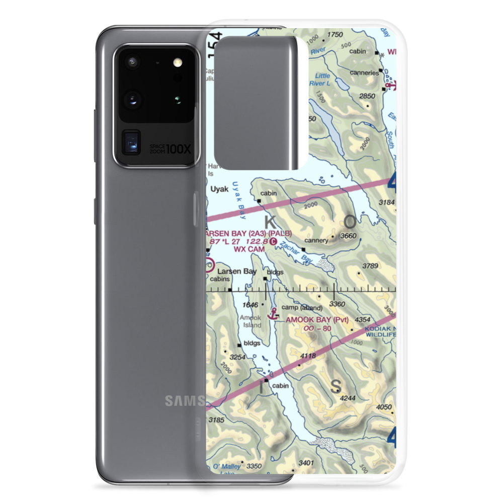 Zachar Bay Seaplane Base (KZB) VFR Sectional Samsung Case Samsung Galaxy S20 Ultra model shown