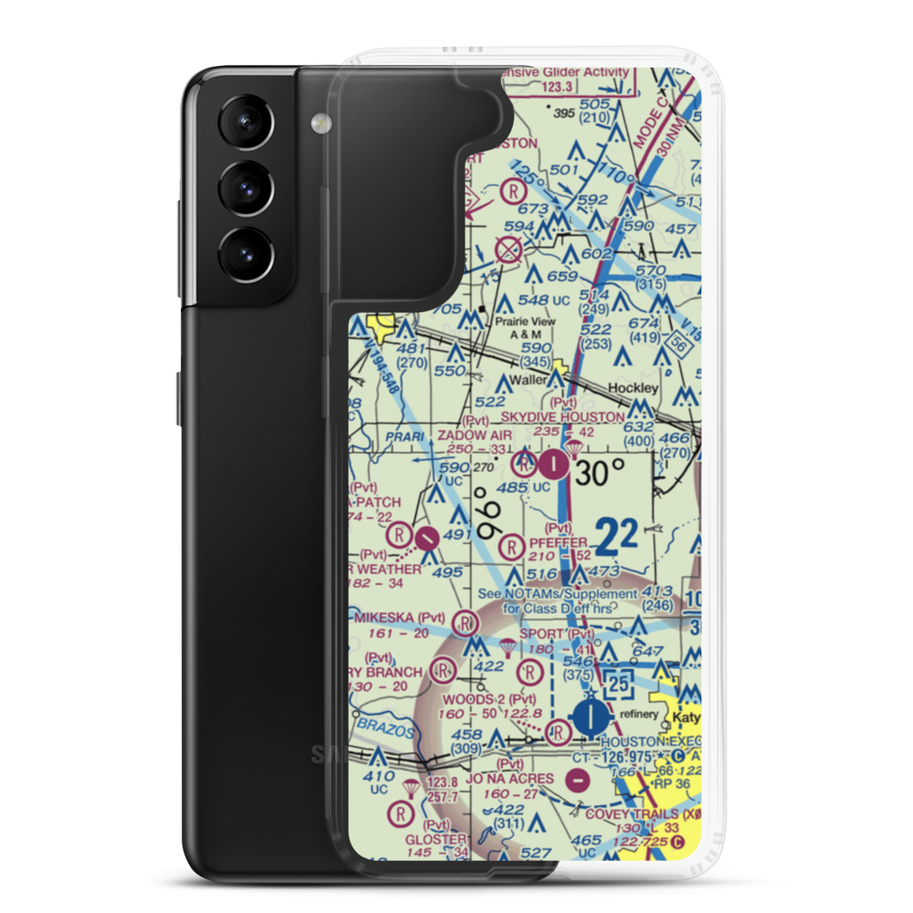 Zadow Airstrip (6XA4) VFR Sectional Samsung Case Samsung Galaxy S21 Plus model shown