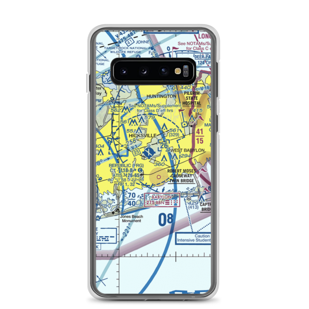 Zahn's Airport (AYZ) VFR Sectional Samsung Case Samsung Galaxy S10 model shown