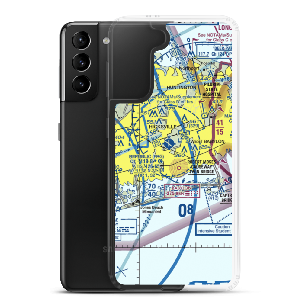 Zahn's Airport (AYZ) VFR Sectional Samsung Case Samsung Galaxy S21 Plus model shown