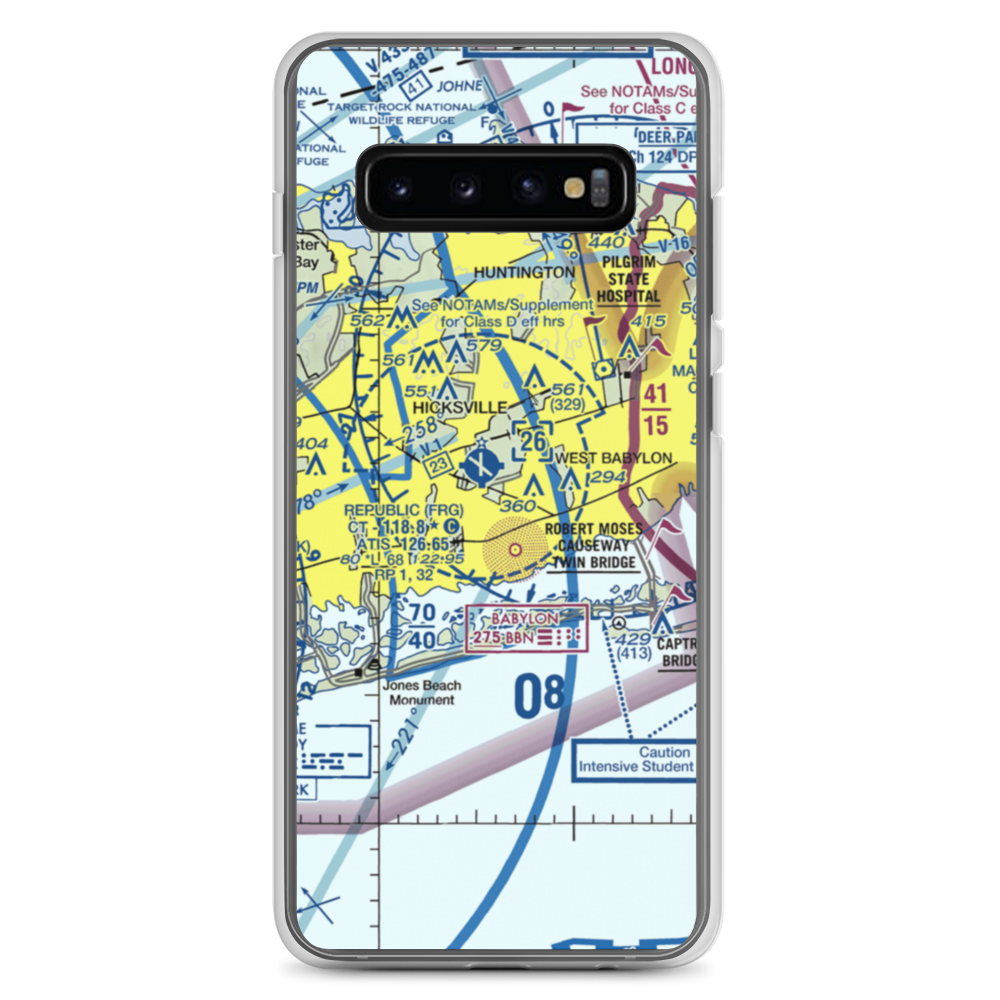 Zahn's Airport (AYZ) VFR Sectional Samsung Case Samsung Galaxy S10+ model shown