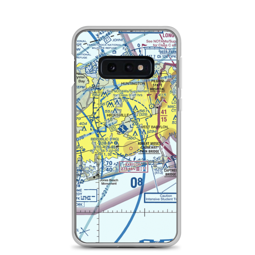 Zahn's Airport (AYZ) VFR Sectional Samsung Case Samsung Galaxy S10e model shown