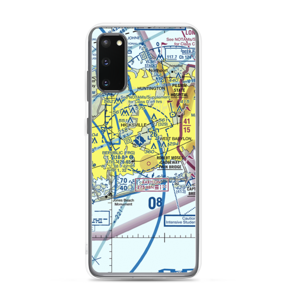 Zahn's Airport (AYZ) VFR Sectional Samsung Case Samsung Galaxy S20 model shown