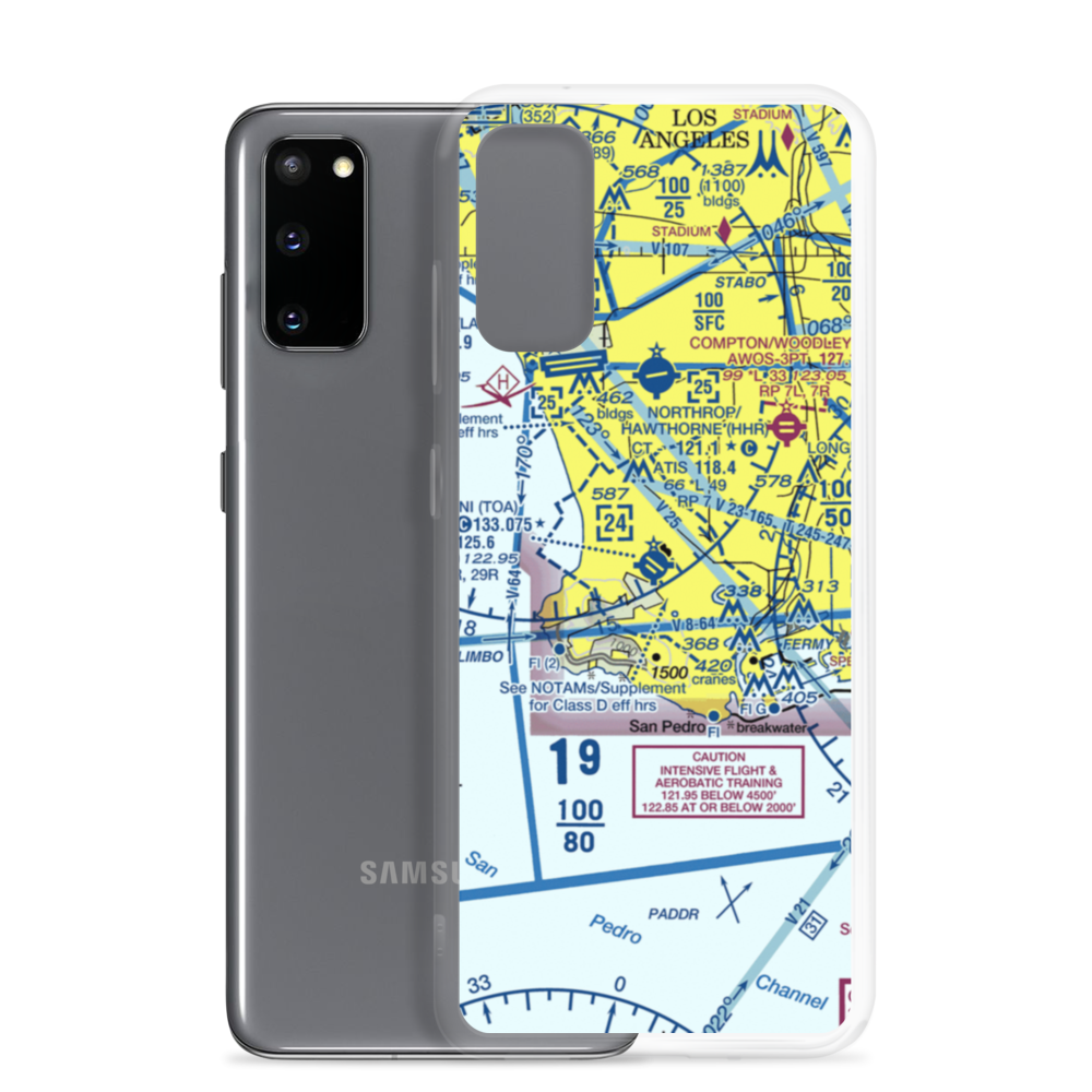 Zamperini Field (TOA) VFR Sectional Samsung Case Samsung Galaxy S20 model shown