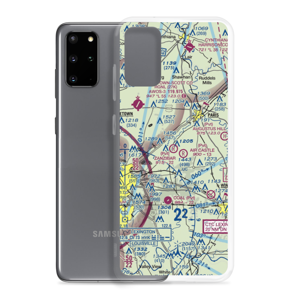 Zanzibar Farm Airport (50KY) VFR Sectional Samsung Case Samsung Galaxy S20 Plus model shown