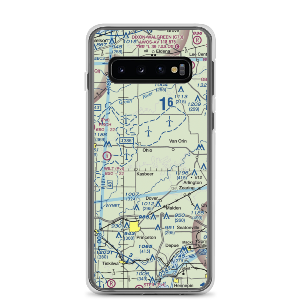 Zea Mays Field (54IS) VFR Sectional Samsung Case Samsung Galaxy S10 model shown