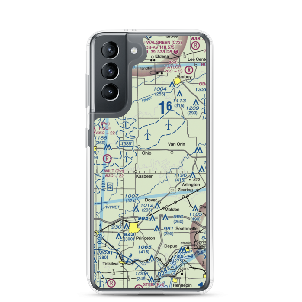 Zea Mays Field (54IS) VFR Sectional Samsung Case Samsung Galaxy S21 model shown
