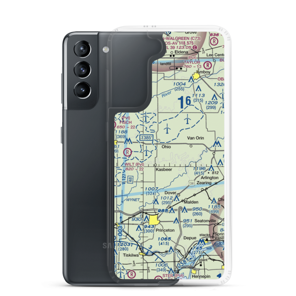 Zea Mays Field (54IS) VFR Sectional Samsung Case Samsung Galaxy S21 model shown