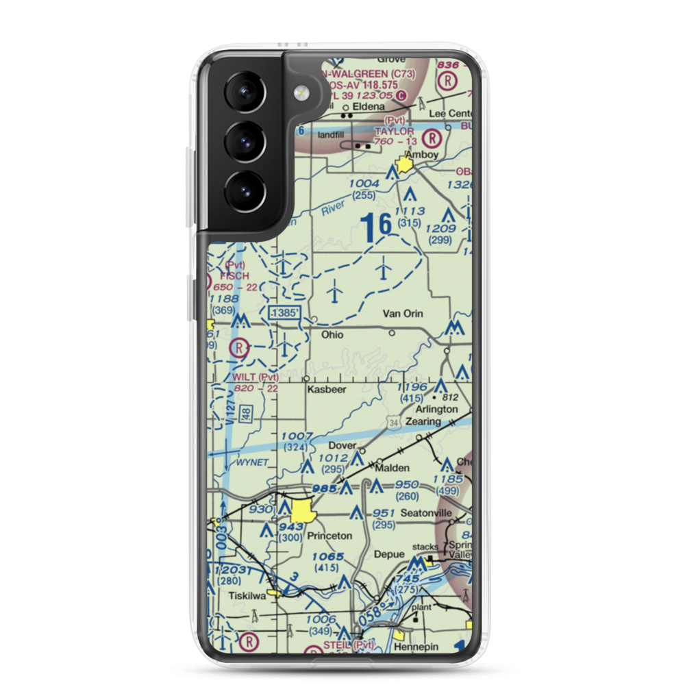 Zea Mays Field (54IS) VFR Sectional Samsung Case Samsung Galaxy S21 Plus model shown