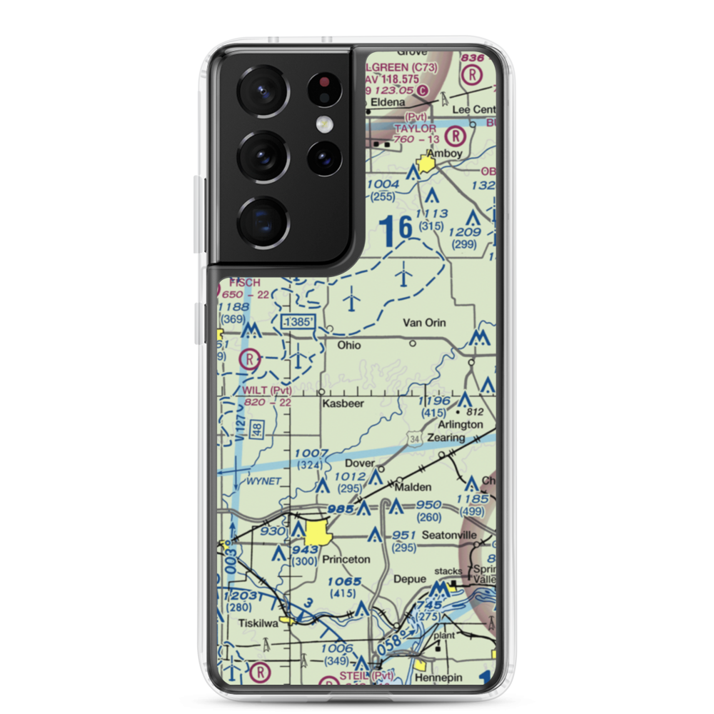 Zea Mays Field (54IS) VFR Sectional Samsung Case Samsung Galaxy S21 Ultra model shown