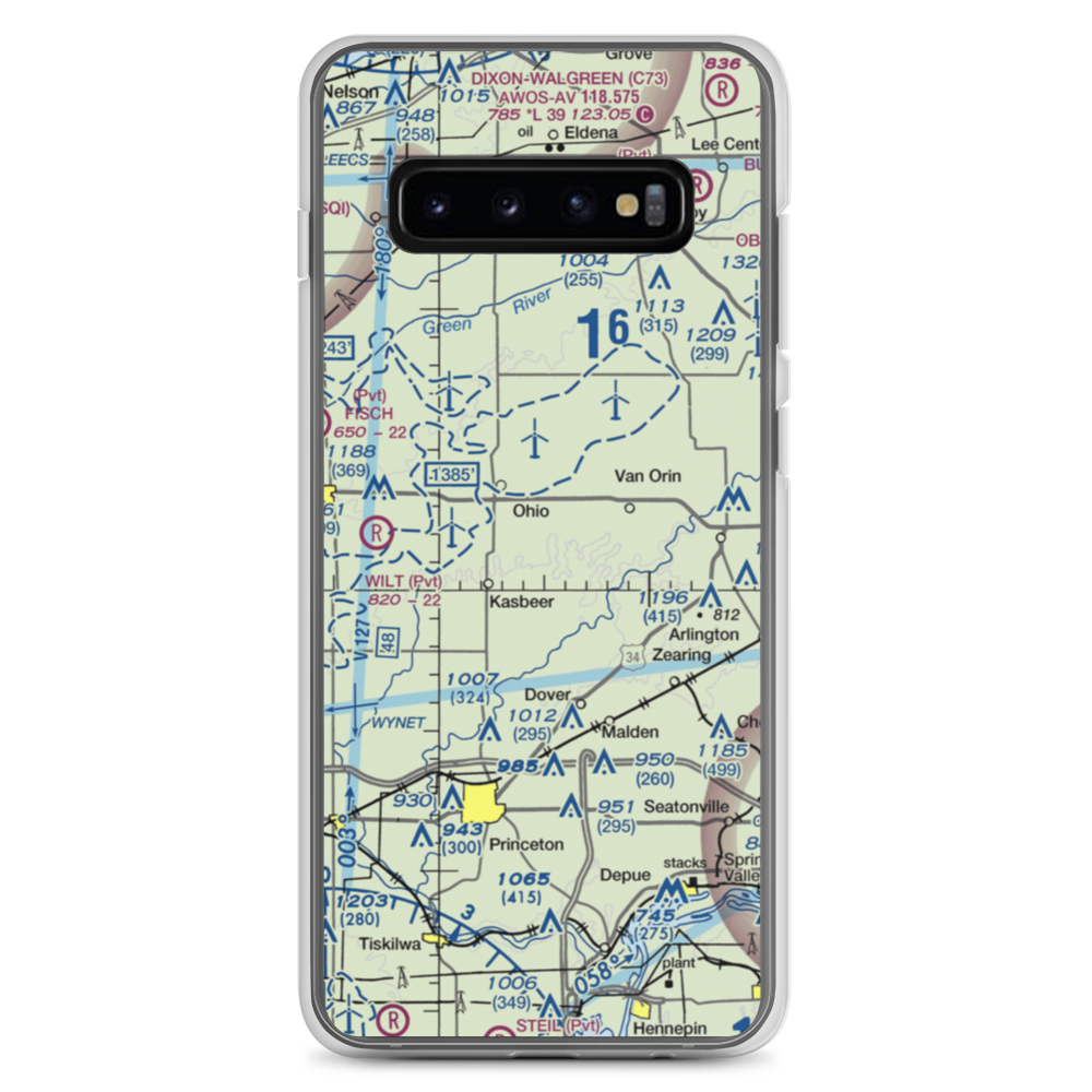 Zea Mays Field (54IS) VFR Sectional Samsung Case Samsung Galaxy S10+ model shown