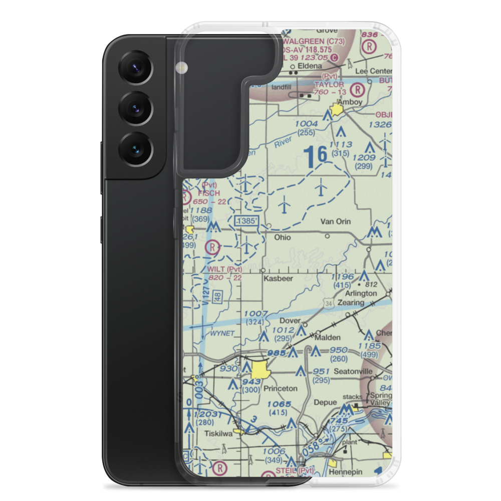 Zea Mays Field (54IS) VFR Sectional Samsung Case Samsung Galaxy S22 Plus model shown