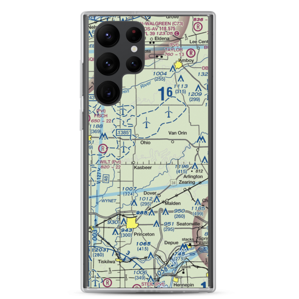 Zea Mays Field (54IS) VFR Sectional Samsung Case Samsung Galaxy S22 Ultra model shown